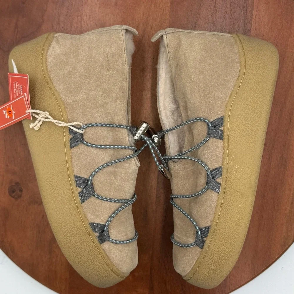 Free People Snowdrop Mico Mukluk Shearling Platform Boots‎ Tan Suede Womens 8